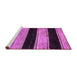 Sideview of Machine Washable Abstract Purple Modern Area Rugs, wshabs85pur