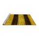 Sideview of Machine Washable Abstract Yellow Modern Rug, wshabs85yw