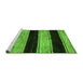 Sideview of Machine Washable Abstract Green Modern Area Rugs, wshabs85grn