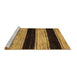 Sideview of Machine Washable Abstract Brown Modern Rug, wshabs85brn