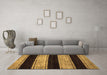 Machine Washable Abstract Brown Modern Rug in a Living Room,, wshabs85brn