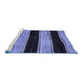 Sideview of Machine Washable Abstract Blue Modern Rug, wshabs85blu