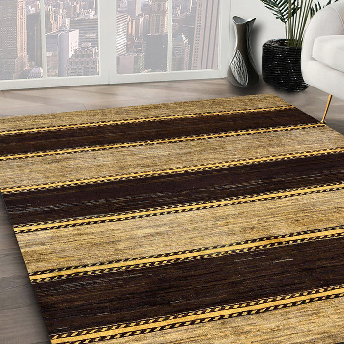 Abstract Red Modern Rug in Family Room, abs85