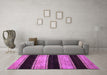 Machine Washable Abstract Purple Modern Area Rugs in a Living Room, wshabs85pur