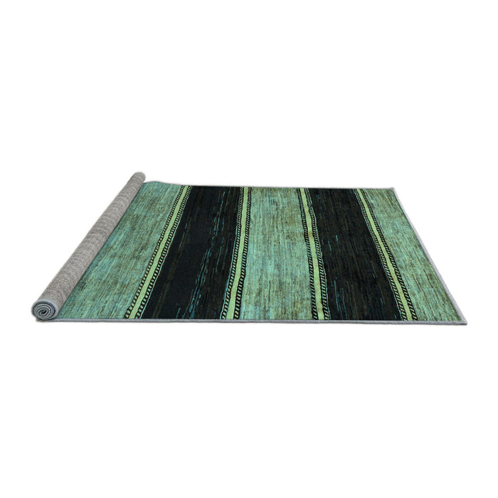 Sideview of Machine Washable Abstract Light Blue Modern Rug, wshabs85lblu