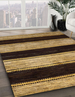 Machine Washable Abstract Night Red Rug in a Family Room, wshabs85