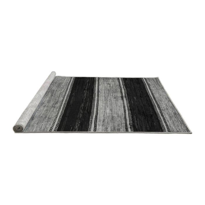 Sideview of Machine Washable Abstract Gray Modern Rug, wshabs85gry