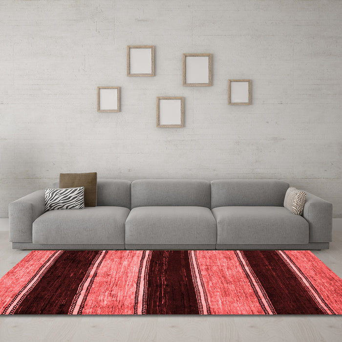 Modern Red Washable Rugs