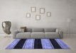 Machine Washable Abstract Blue Modern Rug in a Living Room, wshabs85blu