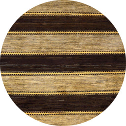 Round Machine Washable Abstract Night Red Rug, wshabs85