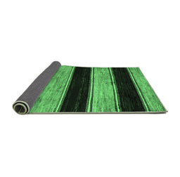 Sideview of Abstract Emerald Green Modern Rug, abs85emgrn
