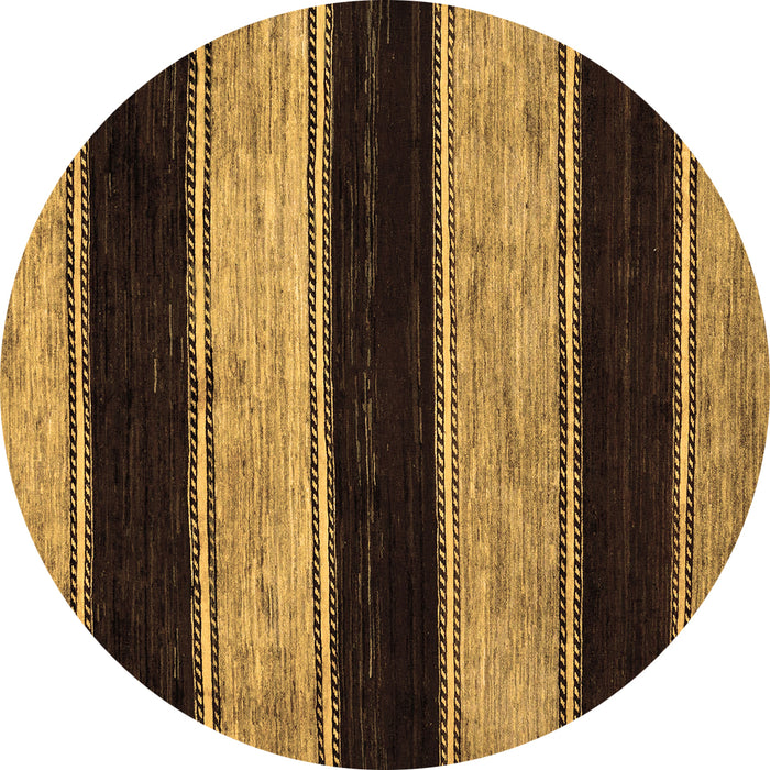 Round Machine Washable Abstract Brown Modern Rug, wshabs85brn