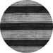 Round Abstract Gray Modern Rug, abs85gry