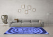 Machine Washable Abstract Blue Modern Rug in a Living Room, wshabs860blu