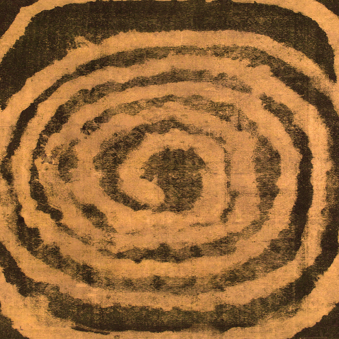 Square Machine Washable Abstract Orange Modern Area Rugs, wshabs860org