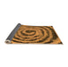 Sideview of Abstract Orange Modern Rug, abs860org