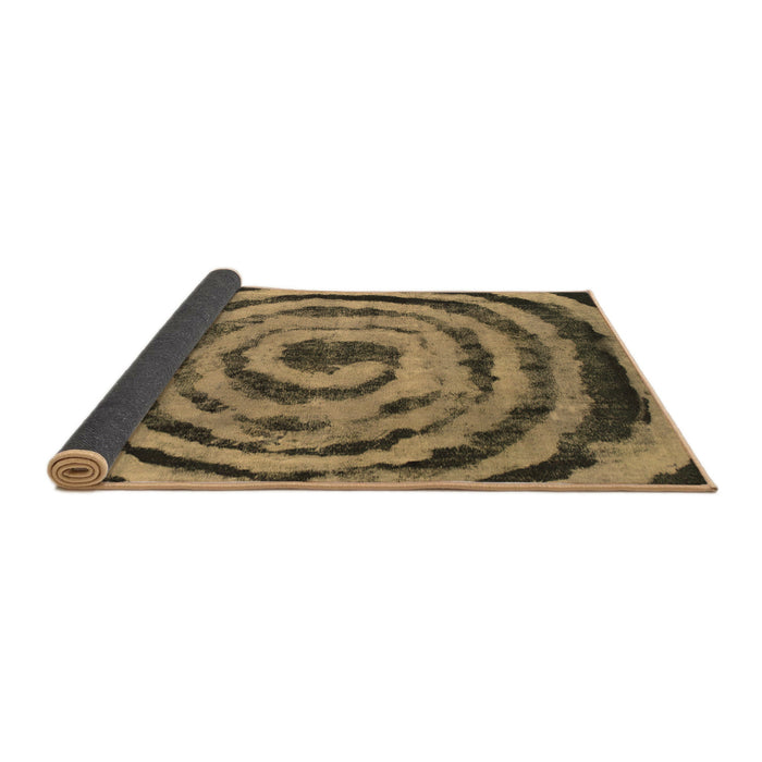 Sideview of Abstract Brown Modern Rug, abs860brn