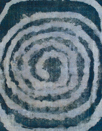 Machine Washable Abstract Columbia Blue Rug, wshabs860