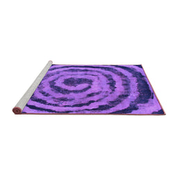 Sideview of Machine Washable Abstract Purple Modern Area Rugs, wshabs860pur