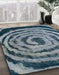 Machine Washable Abstract Columbia Blue Rug in a Family Room, wshabs860