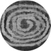 Round Abstract Gray Modern Rug, abs860gry