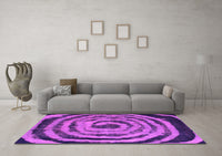 Machine Washable Abstract Pink Modern Rug, wshabs860pnk