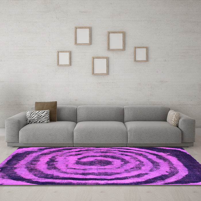 Machine Washable Abstract Pink Modern Rug in a Living Room, wshabs860pnk