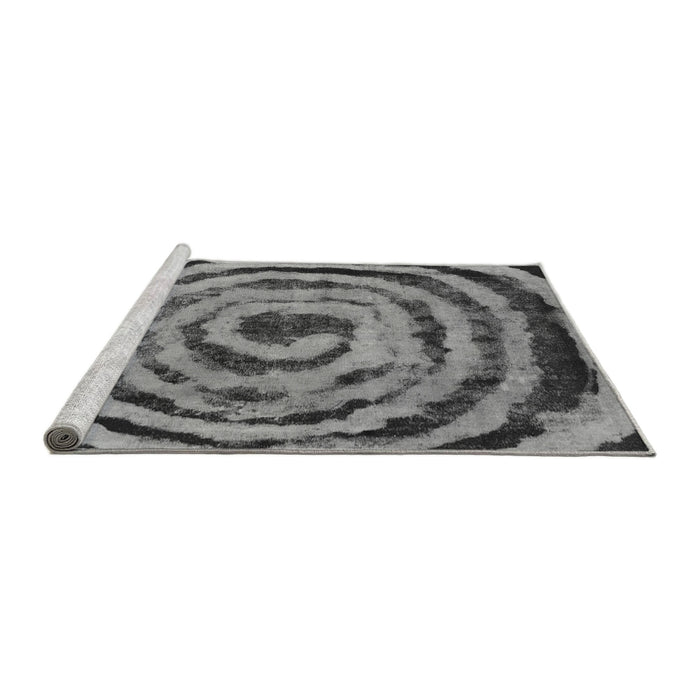 Sideview of Machine Washable Abstract Gray Modern Rug, wshabs860gry