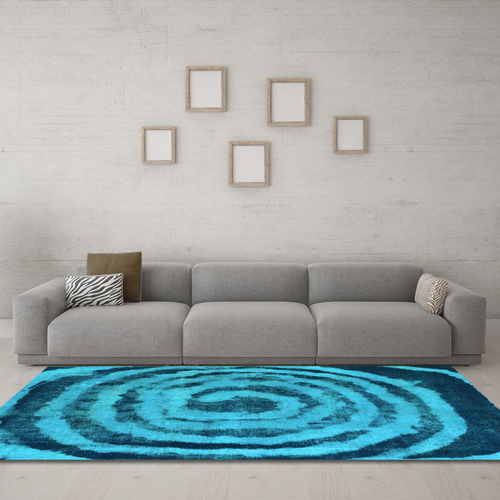Machine Washable Abstract Light Blue Modern Rug in a Living Room, wshabs860lblu