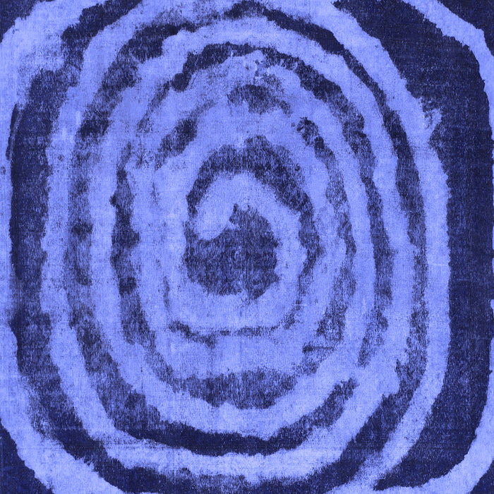 Square Machine Washable Abstract Blue Modern Rug, wshabs860blu