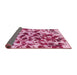 Sideview of Abstract Pastel Purple Pink Modern Rug, abs861