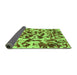 Sideview of Abstract Green Modern Rug, abs861grn