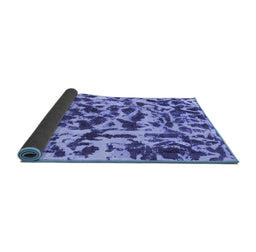 Sideview of Abstract Blue Modern Rug, abs861blu