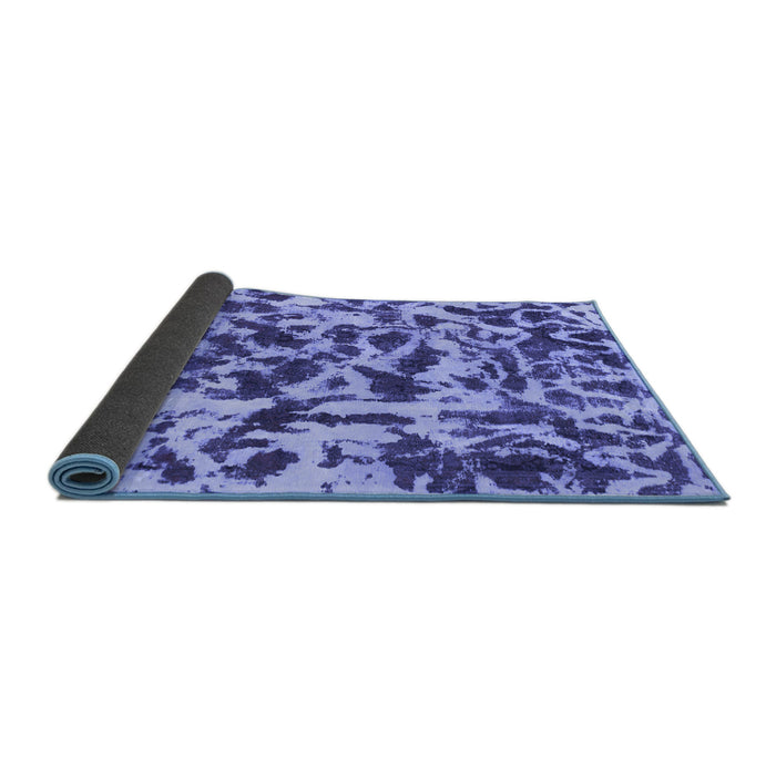 Sideview of Abstract Blue Modern Rug, abs861blu