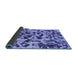 Sideview of Abstract Blue Modern Rug, abs861blu