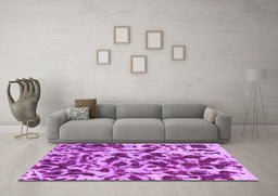 Machine Washable Abstract Purple Modern Area Rugs in a Living Room, wshabs861pur