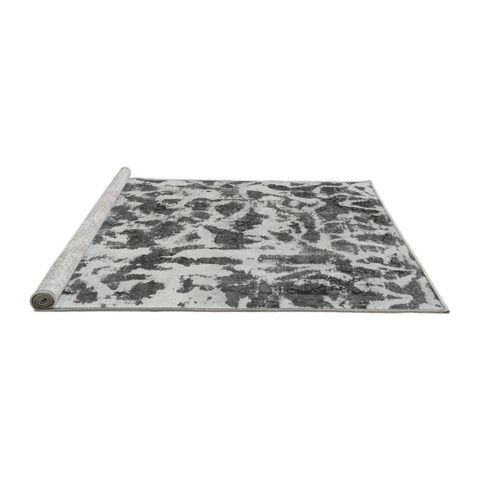 Sideview of Machine Washable Abstract Gray Modern Rug, wshabs861gry