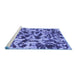 Sideview of Machine Washable Abstract Blue Modern Rug, wshabs861blu