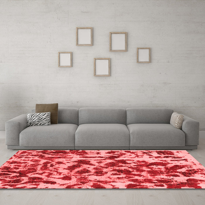 Modern Red Washable Rugs