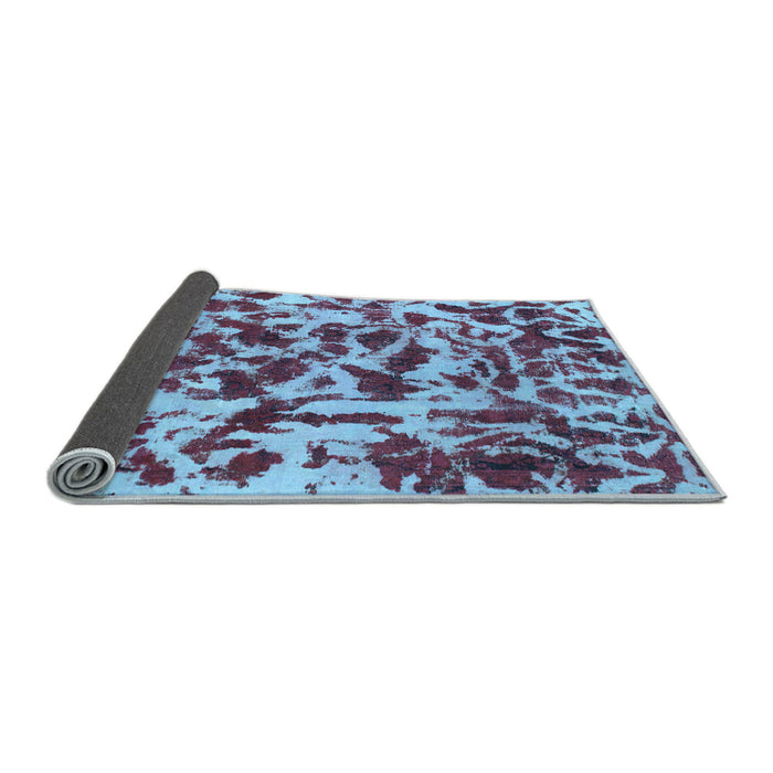 Sideview of Abstract Light Blue Modern Rug, abs861lblu