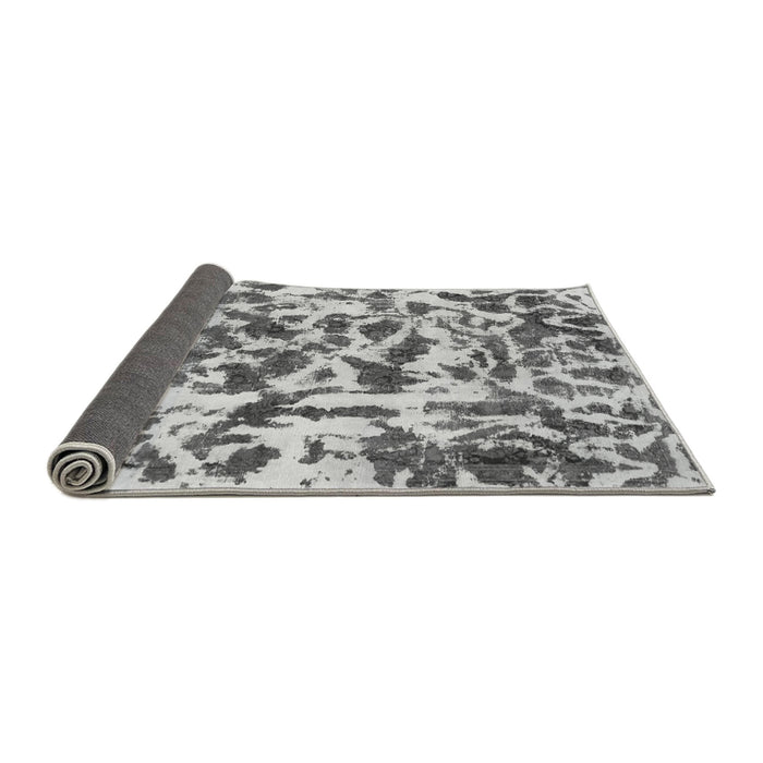 Sideview of Abstract Gray Modern Rug, abs861gry