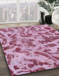 Abstract Pink Modern Rug, abs862