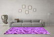 Machine Washable Abstract Purple Modern Area Rugs in a Living Room, wshabs862pur