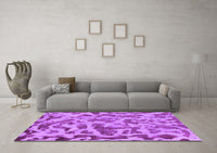 Machine Washable Abstract Purple Modern Rug, wshabs862pur