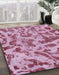 Abstract Pink Modern Rug in Family Room, abs862