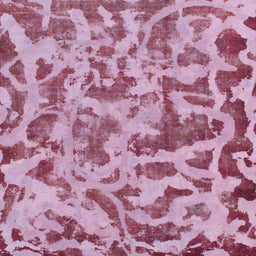 Square Machine Washable Abstract Pink Rug, wshabs862