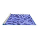 Sideview of Machine Washable Abstract Blue Modern Rug, wshabs862blu