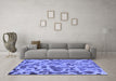 Machine Washable Abstract Blue Modern Rug in a Living Room, wshabs862blu