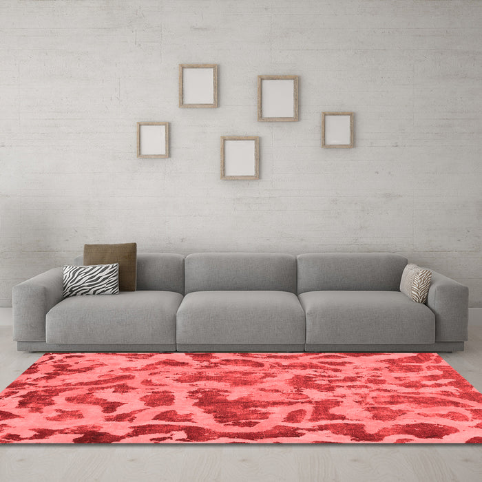 Modern Red Washable Rugs
