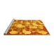 Sideview of Machine Washable Abstract Yellow Modern Rug, wshabs863yw